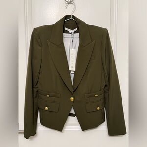 NWT Veronica Beard Roya Dickey Jacket in Isle Army and Gold Buttons - Size 6